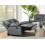 Beliani Manual Recliner Sofa 2 Seater BERGEN Fabric Graphite Grey 2