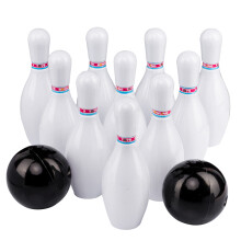 3Pcs Wooden Bowling Toy for Kids White Safe and Educational Set
