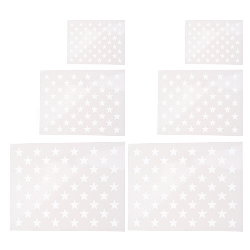 Five-Point Star Stencils Plastic White for Painting Projects