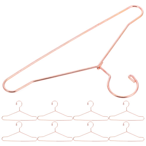 40Pcs Rose Gold Mini Clothes Hangers for Dolls Durable Iron Material