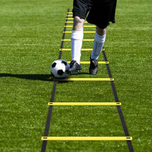 Agility Ladder Set 20 Ft Justerbar Hastighet TräNingsstege med 12 FotbollsträNingsskivor för Fotboll, SportträNing