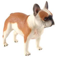 2Pcs Light Brown Plastic Dog Ornament Educational Desktop Toy