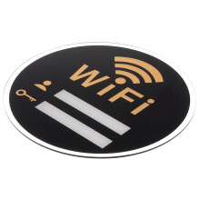 3Pcs Assorted Color Acrylic Sign WiFi Wall Reminder for Home and Hotel