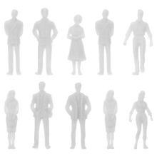40Pcs White Miniature People Figures Lifelike Models for DIY Landscape