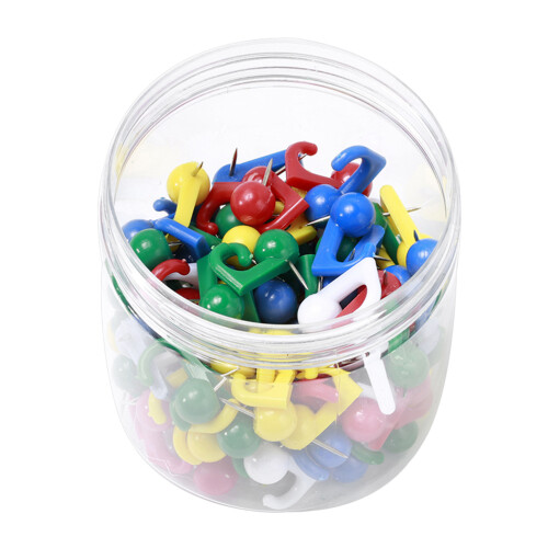 300Pcs Colorful Map Tack Plastic Push Pins for Home Office Use