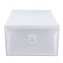 3Pcs White Thickened Plastic Shoes Organizer Foldable Drawer Style