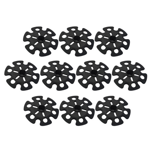 20Pcs Black Rubber Trekking Pole Tips with Snow Flake Hiking Baskets