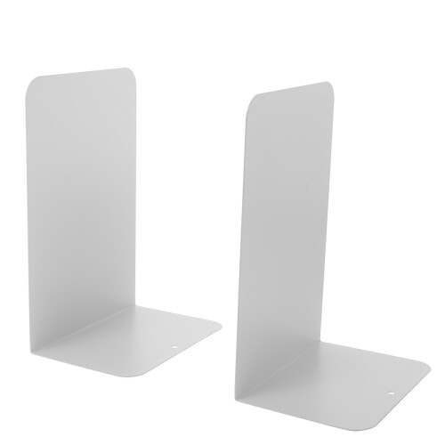 6Pcs White Metal Book Supports Student Bookends for Desktop Use