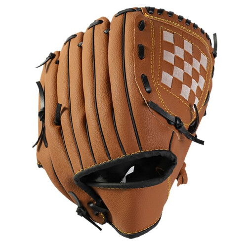 Luvas de Beisebol de 10,5 Polegadas Luvas de Campo Luvas Profissionais de Beisebol e Softball Luvas de Captura de PU Marrom
