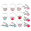 Kinder Modeschmuck Set Für Clipohrringe & Ringe 3
