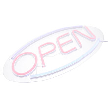 3Stk Weißes Open Neon Schild Für Restaurant, Shop Und Partydeko