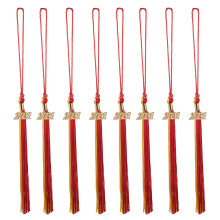8Stk Abschluss Accessoires Quasten Mit 2021 Anhänger, Polyester
