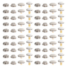 90Stk Mantel Druckknöpfe Aus Silber Ideal Für Jacken Und Hemden