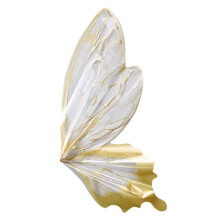 Blumengeschenkpapier in Schmetterlingsform, Wasserfest, Blumenstrauß-Geschenkpapier, Schmetterlingspapier, Gold