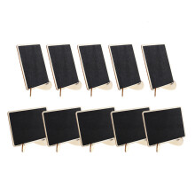 40Pcs Erasable Mini Chalkboards Black Wood Signs for Decor Use