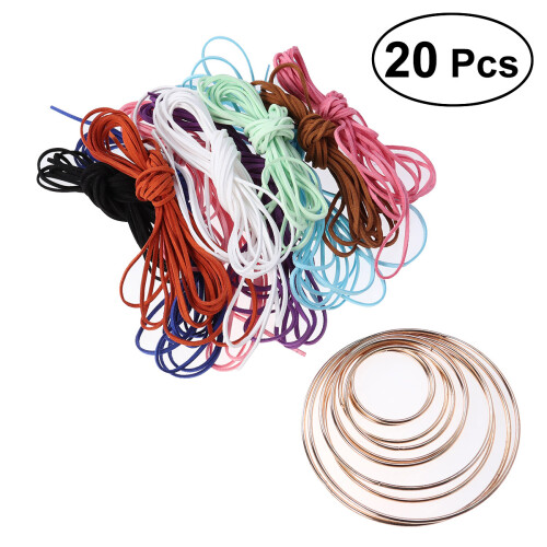 60Pièces Cercles Ronds Métalliques Pour Macramé Ornements