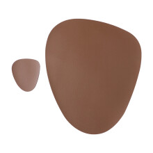 6Pièces Protection De Table Cuir PU Lavable Résistante, Marron