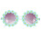 4Pièces Lunettes Fleurs Vertes Accessoires De Soirée 1