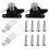 6Pcs Black Zinc Alloy Sliding Window Locks with Keys for Home Security 1