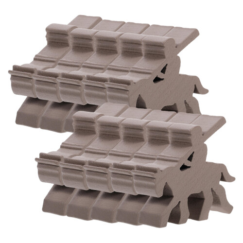 40Pcs Light Grey Wooden Chess Pieces for Board Games 1