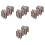 40Pcs Light Grey Wooden Chess Pieces for Board Games 5