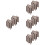 40Pcs Light Grey Wooden Chess Pieces for Board Games 8