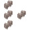 40Pcs Light Grey Wooden Chess Pieces for Board Games 9