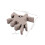 40Pcs Light Grey Wooden Chess Pieces for Board Games 11