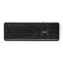 Tastatură cu fir | USB-A | Multimedia | QWERTY | Aspect SUA | Tastatură numerică