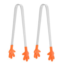10Pcs Stainless Steel Mini Tongs Multi Color Food Clips for Kitchen