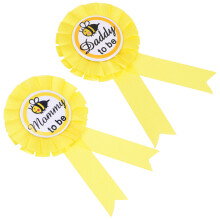 8Stk Gelbe Baby Shower Broschen Pins Gender Reveal Schmuck