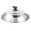 2Pcs Handled Stainless Steel Pot and Pan Lids Silver Kitchen Covers 3