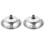 2Pcs Handled Stainless Steel Pot and Pan Lids Silver Kitchen Covers 4