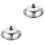 2Pcs Handled Stainless Steel Pot and Pan Lids Silver Kitchen Covers 5
