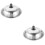 2Pcs Handled Stainless Steel Pot and Pan Lids Silver Kitchen Covers 8