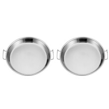 4Pcs Stainless Steel Steaming Dish with Double Handles