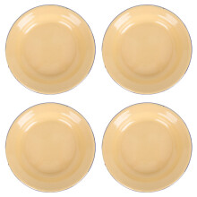 20Pièces Assiettes Émaillées Jaunes Usage Design Vintage