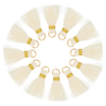 100Pièces Pompons Beige En Rayon Solides Pour Cadeaux