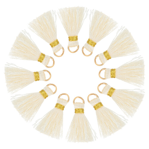 100Pièces Pompons Beige En Rayon Solides Pour Cadeaux