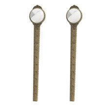 2St Elegante Metalen Boekenleggers Met Vintage Stijl En Natuursteen
