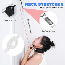 Cervicale Nektractie over Deurapparaat voor Nekpijnverlichting of Spinale Decompressie, Nekstretcherband over Deur