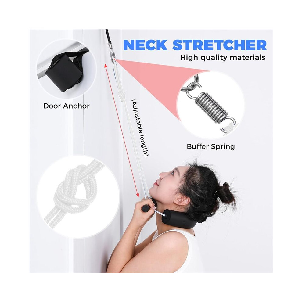 Tlily Cervical Neck Traction Over Door Device For Neck Pain Relief Or Spinal Decompression, Neck Stretcher Strap Over Door