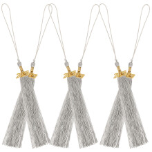 12Pièces Pompons De Cérémonie Gris, Accessoire Pour Graduation 2020