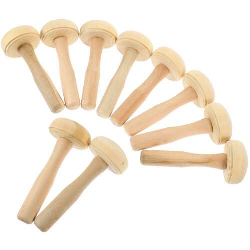 40Stk Khaki Holzdrucker Farbroller Für Basteln Und Drucktechnik