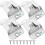 20Pcs Durable Silver Metal Cb Radio Microphone Holders for Headset Use 1