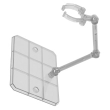 16Pcs Portable Grey Action Figure Display Stands Plastic Support Bases
