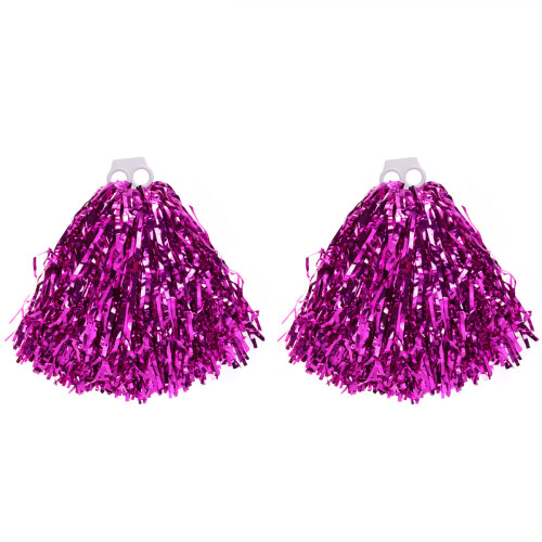 3Paires Pompons Rose Éclatant Pour Enfants Ados