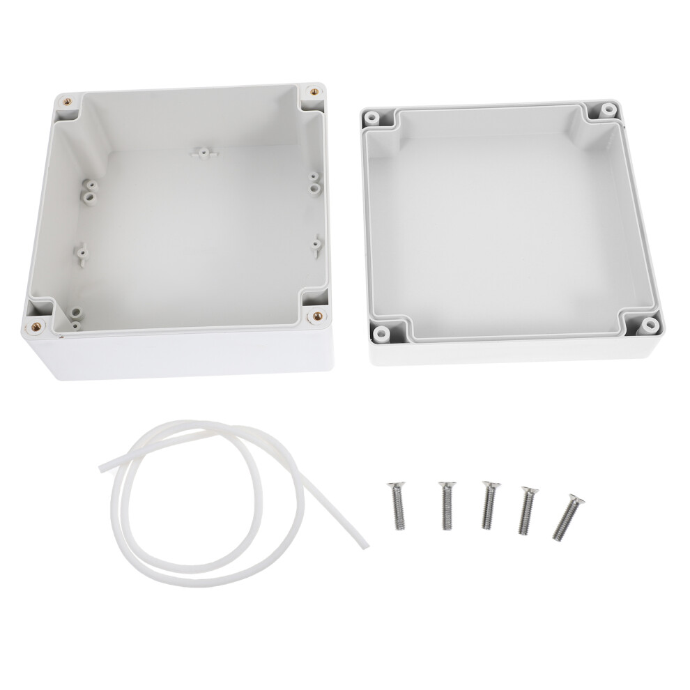 2Pcs Waterproof Outdoor Junction Box White Abs Plastic Electrical Case 3652346102954