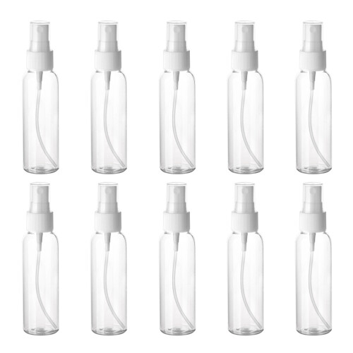 30Pcs Lightweight Refillable Spray Bottles Transparent Plastic Mist