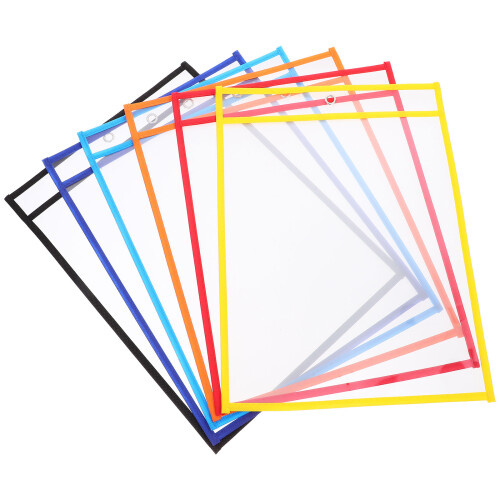 24Pièces Sacs Effaçables Réutilisables PVC Protection Enfants